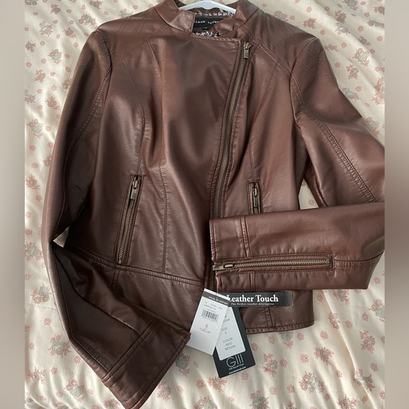 NWT Leather Jacket Wilson’s Leather Black River Womens Brown Sz Small - Picture 4 of 6